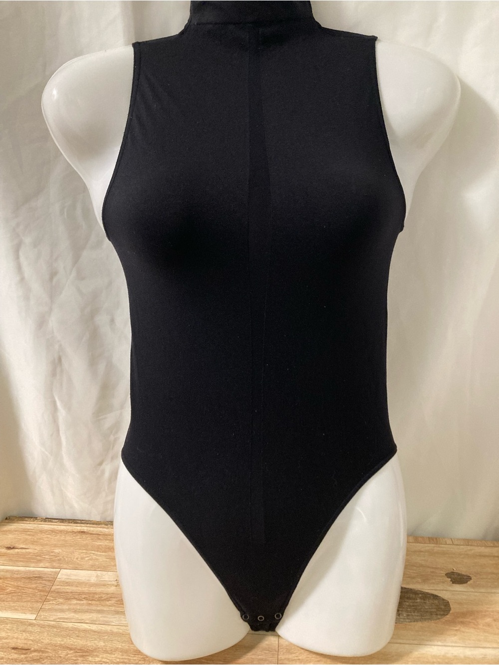 Victoria’s Secret Black Mock Neck Bodysuit Made in Italy Size Small